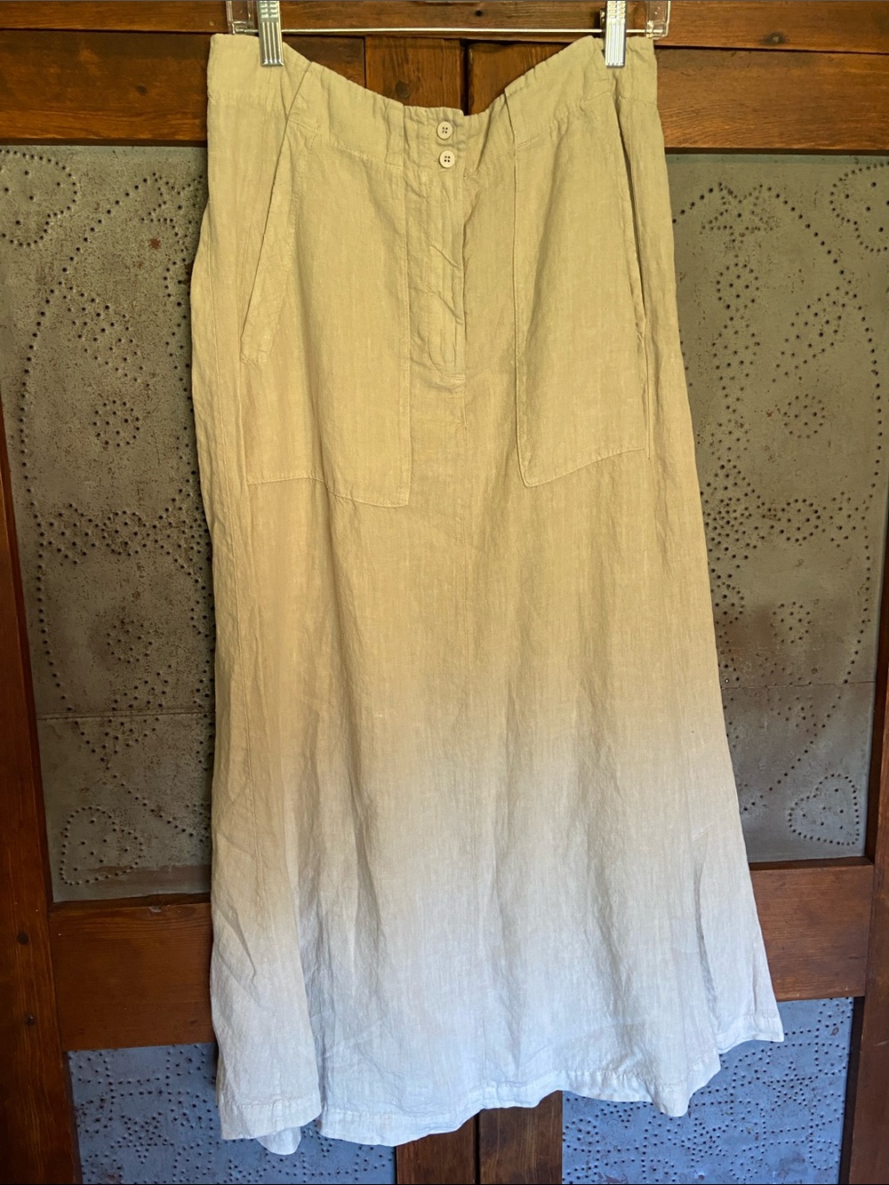 NWT Transit Par Such Linen Pocket Sand Skirt Size 3 Large